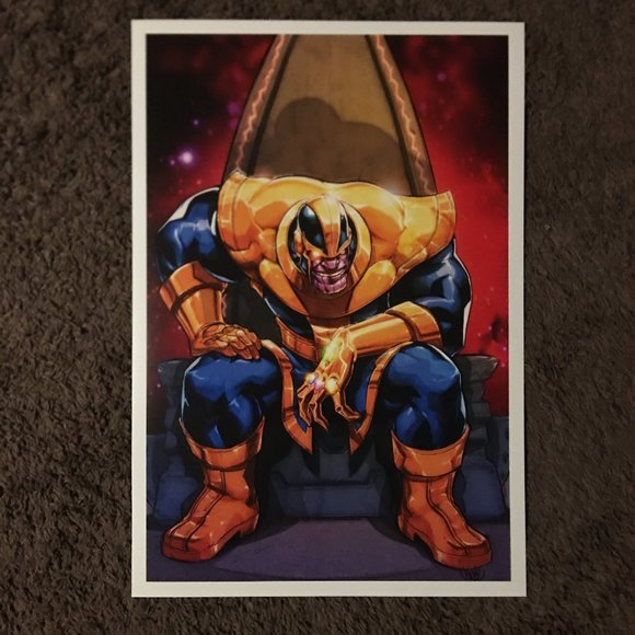 NEW, SIGNED Perched Thanos Print - Picture 1 of 8